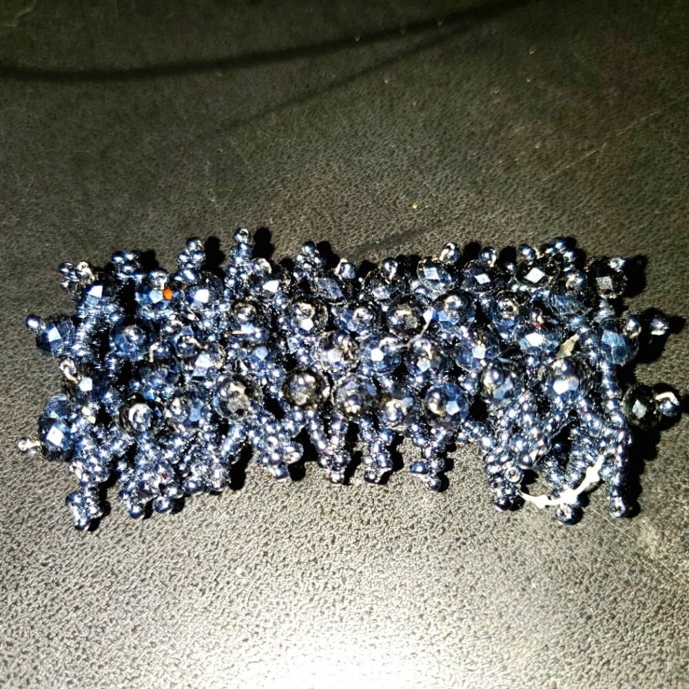 Beautiful Dark Blue & Dark Grey Beaded Bracelet